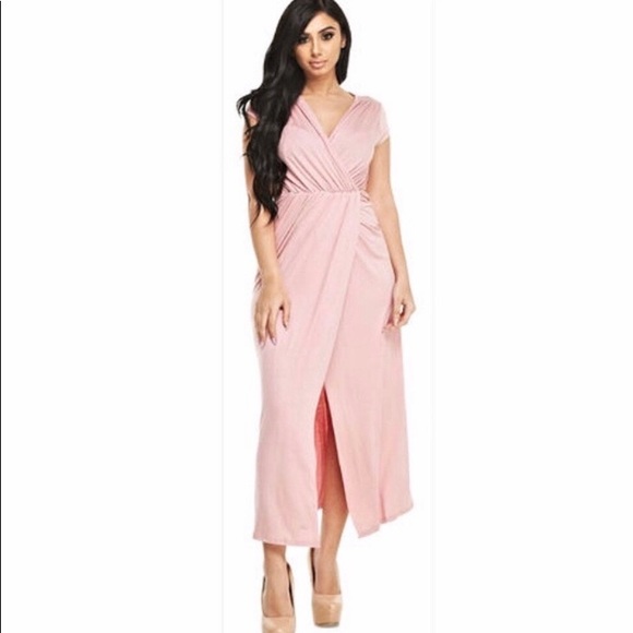 NWT Women’s Sexy Wrap Empire Waist Maxi Dress - Picture 3 of 8